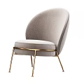 Elegant Single Seater Sofa with Green Light Grey Beige Dark Grey Options and Gold Legs