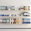 New Chinese Bookshelf Book Ornaments Book Combination 3d model
