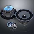 High Quality Computer Speakers with Large Subwoofer and Small Tweeter Components Design 3d model