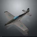 Detailed Silver Airplane Model With Blue Cockpit Star Insignia On Wings And Number 1881