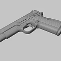 Game Movie Character Tactical Tan Pistol Weapon Design For Action Scenes