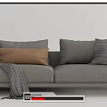 Modern double sofa 3d model
