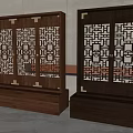 casement lattice window combination 3d model