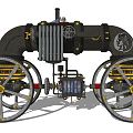 Industrial LOFT steam locomotive steam car 3d model