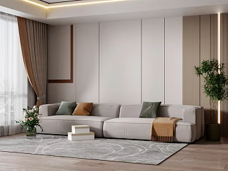 modern double sofa 3d model