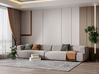 modern double sofa 3d model