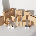Kraft Paper Decorative Ornament Set With Paper Bags Boxes And Cups