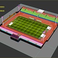 Modern Football Field Football Field Stadium Sports Ground 3d model