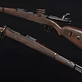 Vintage Rifles With Wooden Stocks Metal Components And Classic Design