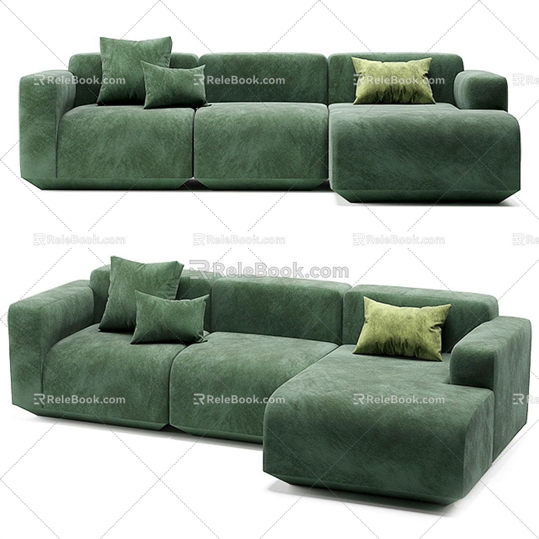 Modern Multi-Person Sofa Sofa Two-Person Sofa Casual Sofa Living Room Sofa Leather Sofa Corner Sofa 3d model