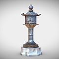 Chinese bronze lantern outdoor lamp 3d model