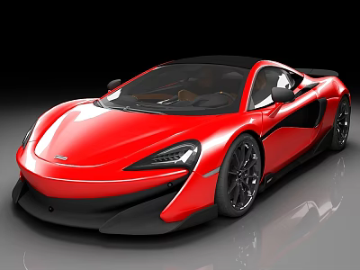Red Luxury Sports Car With Sleek Modern Design Aerodynamic Body And Black Accents 3d model