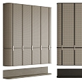 Silent Wardrobe Rattan Wardrobe Bedroom Wardrobe 3d model