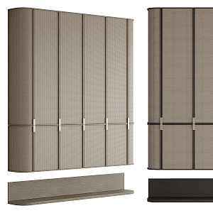 Silent Wardrobe Rattan Wardrobe Bedroom Wardrobe 3d model