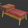 Modern Wooden Coffee Table With Drawer White Mat And Lower Shelf Design