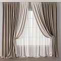 Vintage Curtain Curtain 3d model