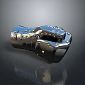 Stylish Metal Daily Household Organizer With Blue Black Finish And Gold Rivet Accents