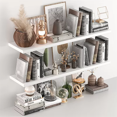 Modern ornaments combination decorations combination 3d model