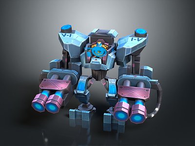 Modern Mech Warrior Mech Soldier Machine Battleguard Mechanical Battleguard 3d model