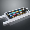 Data Center Server Rack With Multiple Modular Computer Units And Efficient Cooling System 3d model