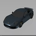 Blue Sports Car With Sleek Design Rear Spoiler Alloy Wheels And Shiny Exterior
