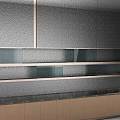 Modern Stylish Wine Cabinet With Wooden Base Metal Frame And Glass Shelves
