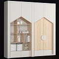 Modern Wardrobe Shelf Bookshelf Book Toy Box 3d model