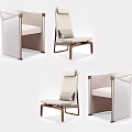 Sleek Modern Leisure Chair With Metal Frame And Comfortable Cushion Design