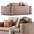 Modern double sofa 3d model