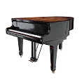 Black Grand Piano Acoustic Musical Instrument With Elegant Design And Professional Finish
