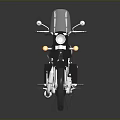 Vintage Black Motorcycle Featuring Classic Design Chrome Accents Rear Rack And Headlight