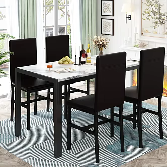 Restaurant decoration combination 3d model