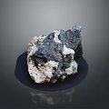 Natural Stone With Black And White Textured Surface Irregular Shape Decorative Sample