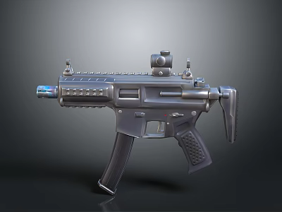 Modern Tactical Assault Rifle With Scope Tactical Rail And Ergonomic Grip 3d model