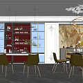 Jianou Restaurant Multi-function Cabinet 3d model