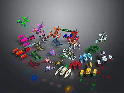 Colorful Toy Models With Various Shapes And Bright Colors For Kids Play 3d model