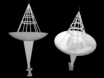 Modern Outdoor Public Facilities With White Metal Frame Conical Top And Circular Base 3d model