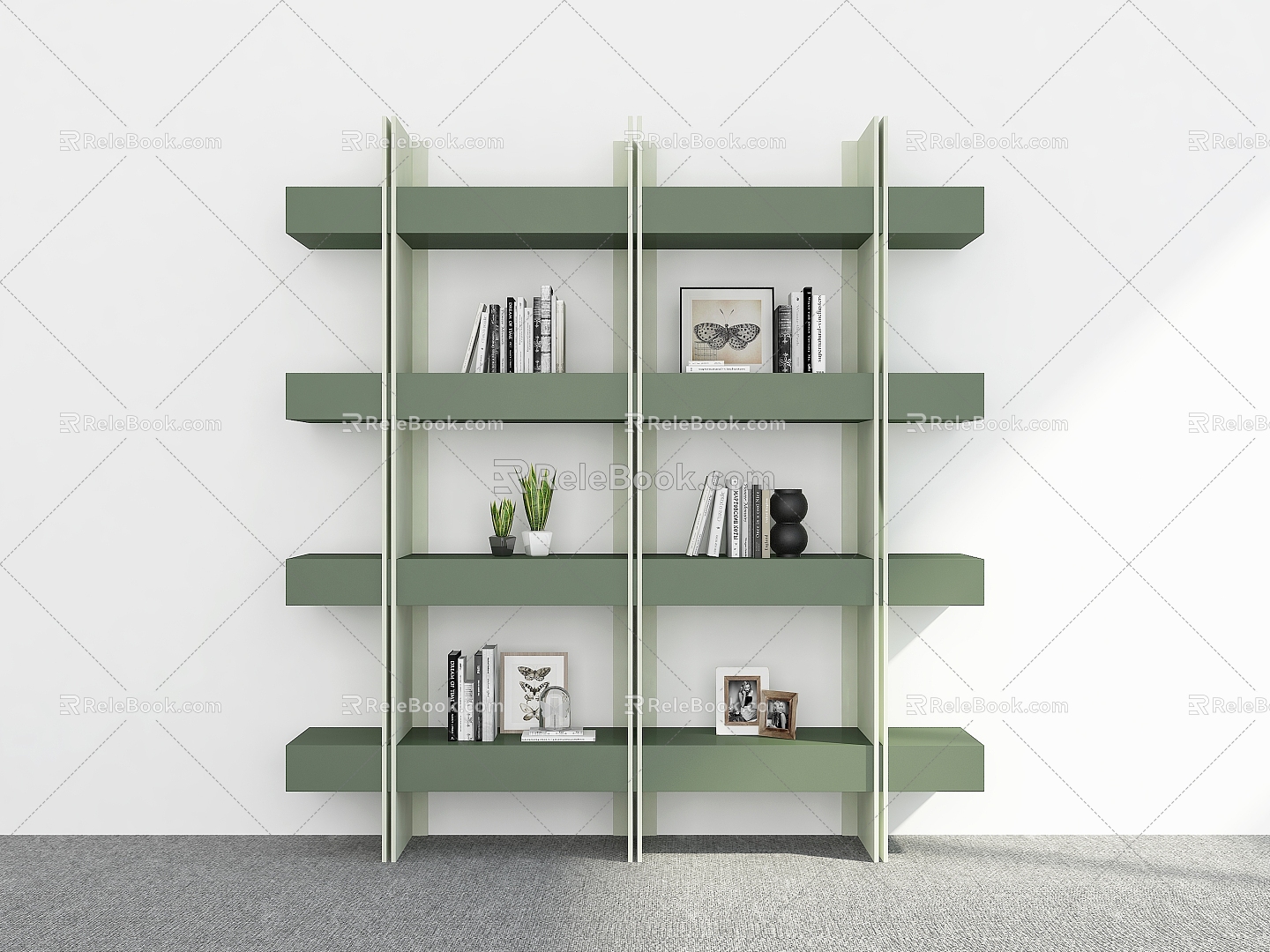 Bookshelf Bookshelf Ornaments Storage Rack Decorative Rack Display Rack Bookshelf Shelf 3d model