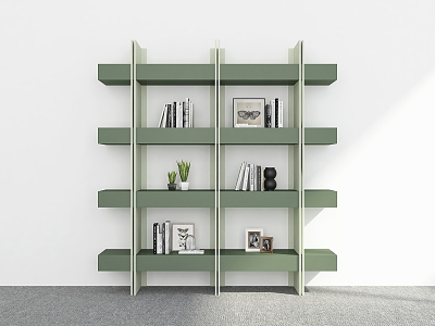 Bookshelf Ornaments Storage Rack Decorative Rack Display Rack Bookshelf Shelf 3d model