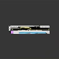 Sleek Modern Graphics Card With White Blue Pink Design And Three Cooling Fans