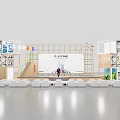 Modern Stage Design With Large Display Screen Seats Steps And Decorative Elements 3d model