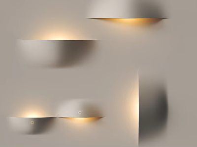 Minimalist Modern Wall Sconces With Soft Warm Lighting For Home Interior Design 3d model
