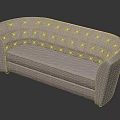 Elegant Curved Multi seat Sofa With Tufted Velvet Upholstery Design
