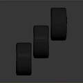 Automotive Parts Sporty Car Tires With Black Rims And Red Brake Calipers