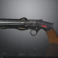 Shiny Silver Revolver Featuring Brown Grip And Black Barrel Parts