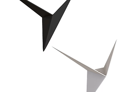 Modern Geometric Wall Lamps In Black And White Minimalist Design 3d model