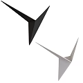 Modern Geometric Wall Lamps In Black And White Minimalist Design