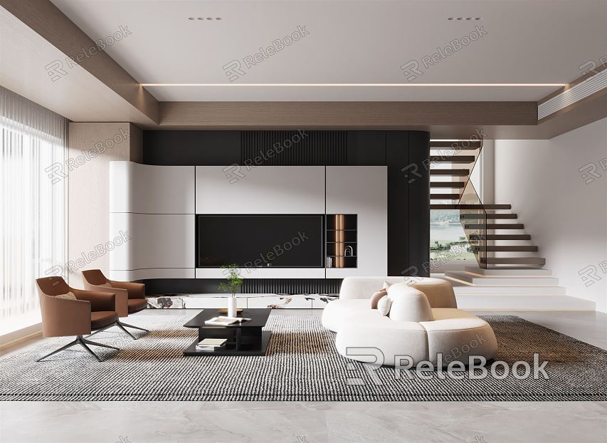 modern living room model