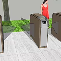 Modern gate 3d model