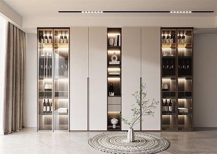 Modern wine cabinet 3d model